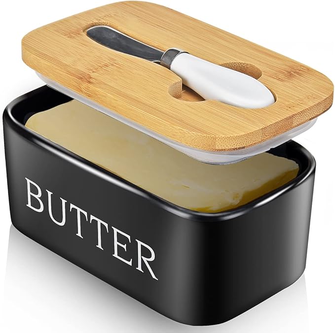 Butter Dish with Lid, Large Butter Dish for